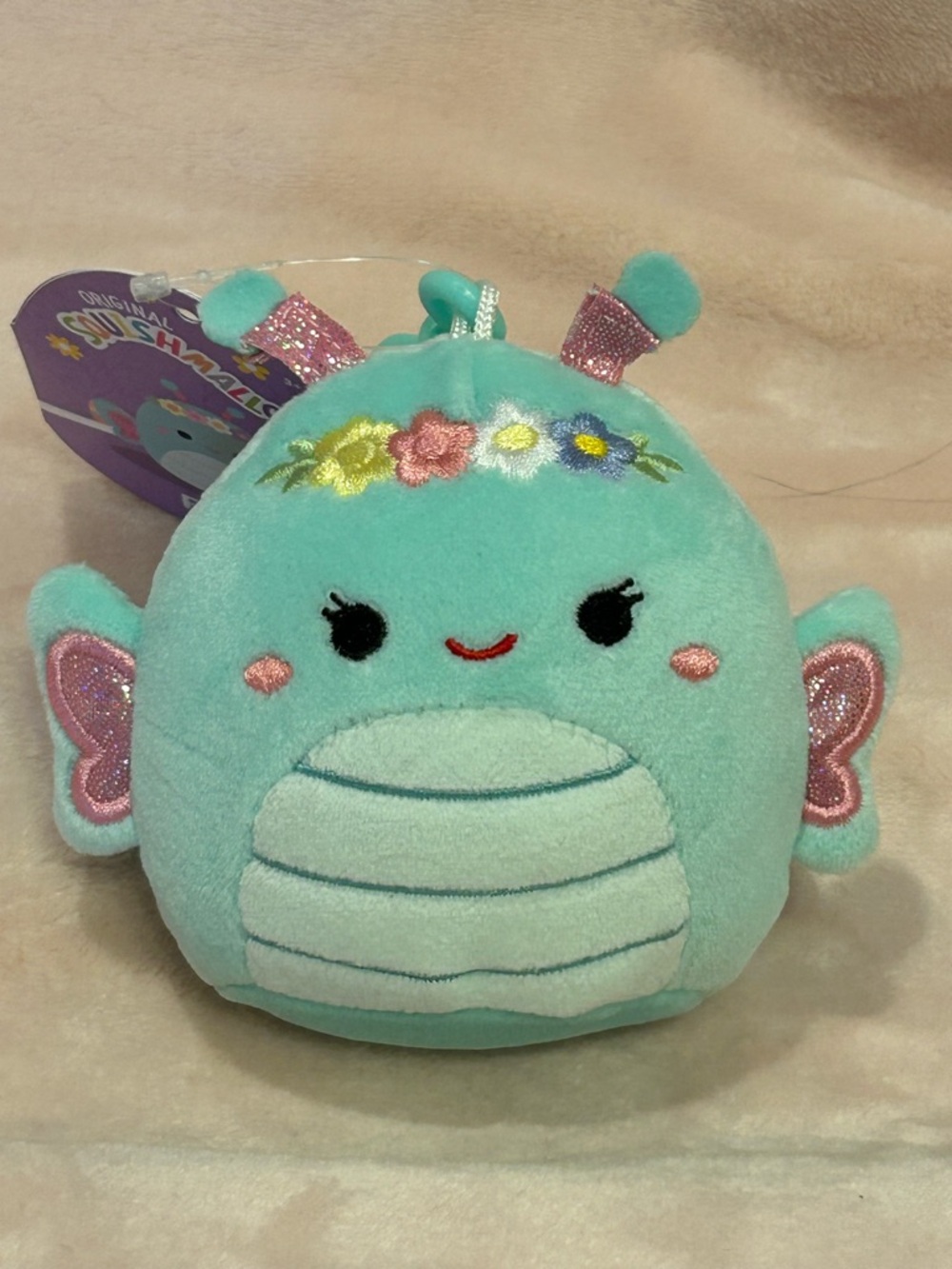 Reina Butterfly Squishmallow 3.5" clip